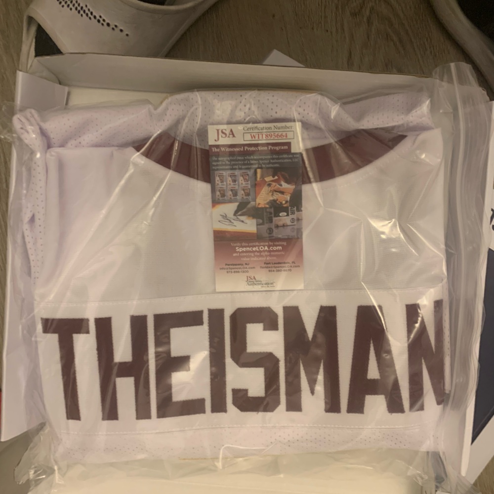 Joe Theismann autographed jersey.. JSA certified